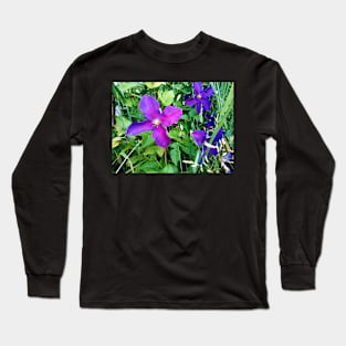 Purple Flowers Long Sleeve T-Shirt